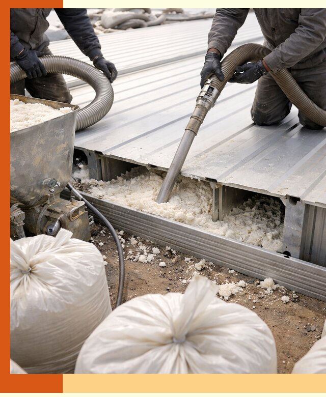 Заполнение пустот кровельных панелей пенными и мокрыми герметиками в мирном