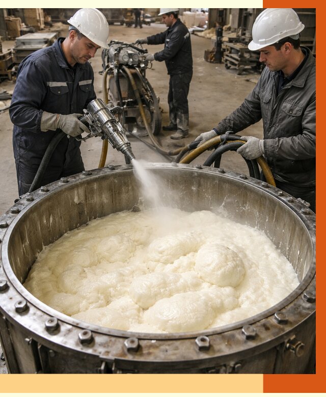 Заливка ППУ в емкости в мирном от 7329 руб. — утепление емкости под ключ | ТепломастерМир