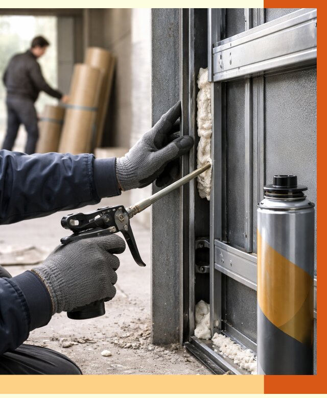 Заполнение пустот ворот в мирном от 4549 руб. — заливка ППУ, утепление под ключ | ТепломастерМир