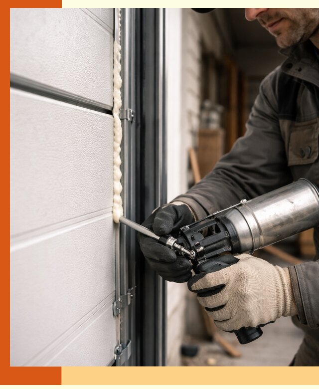 Заполнение пустот ворот в мирном профессионально и герметично