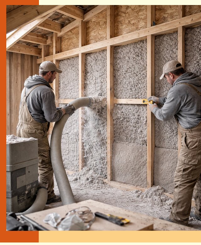 Утепление эковатой стен, потолков и перекрытий в мирном