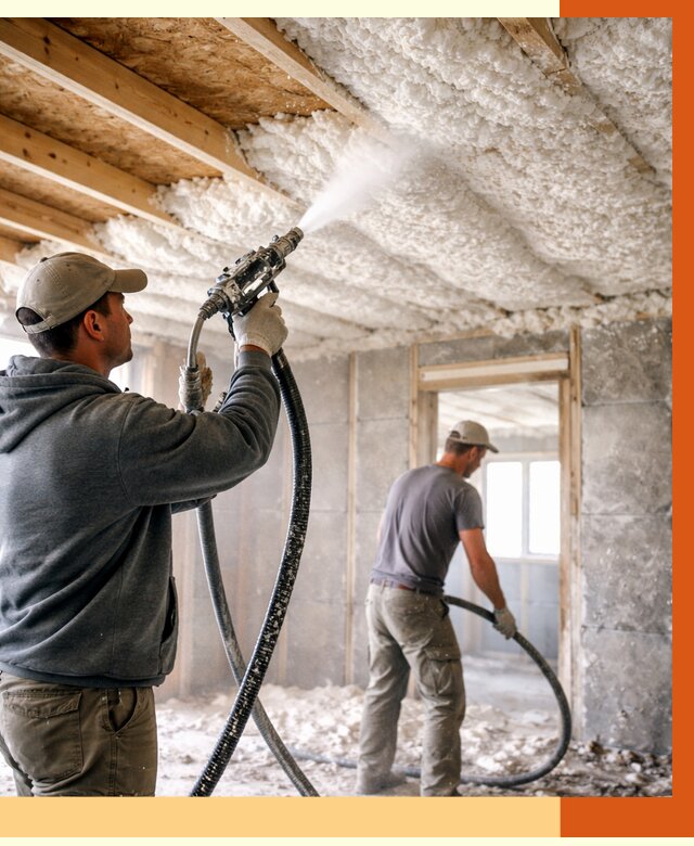 Утепление пеноизолом в мирном от 1617 руб./м2 под ключ | ТепломастерМир