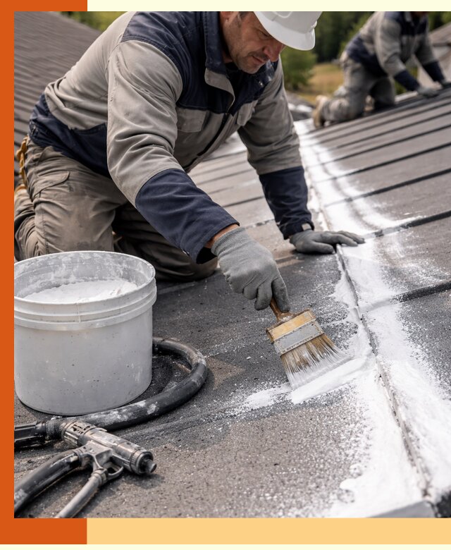 Утепление кровли жидкой теплоизоляцией в мирном