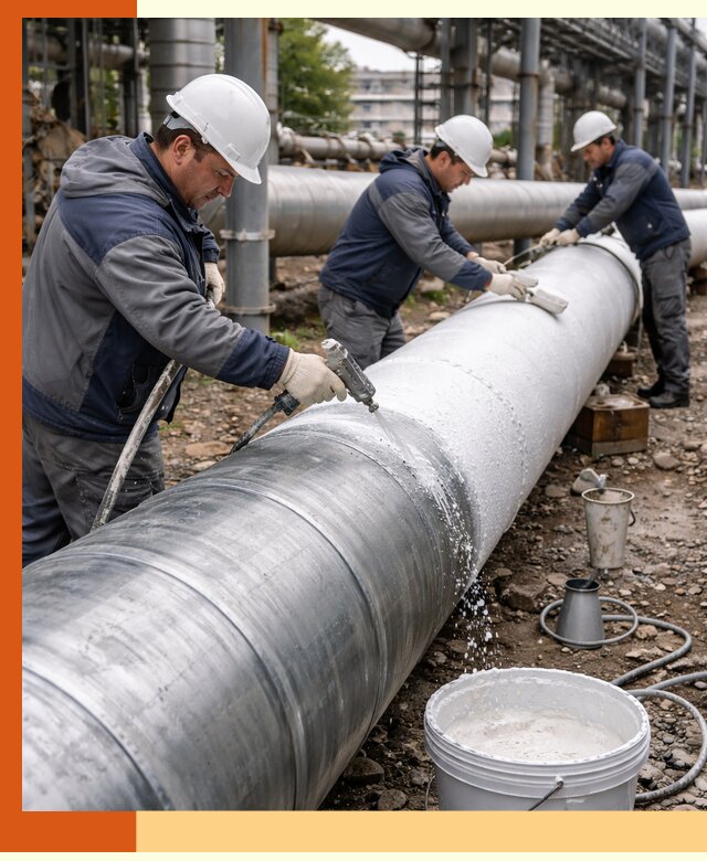 Утепление теплотрассы жидкой теплоизоляцией в мирном