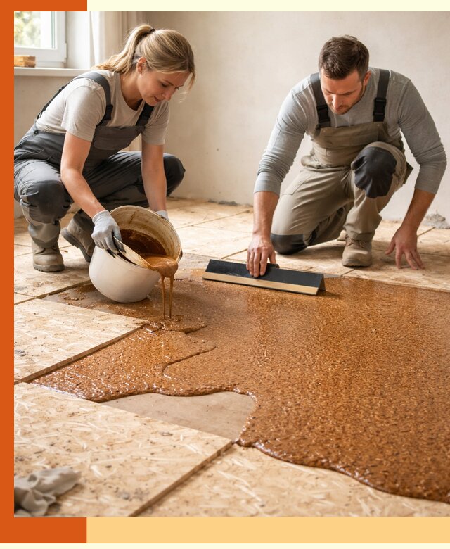 Утепление пола жидкой пробкой в мирном для квартир и домов