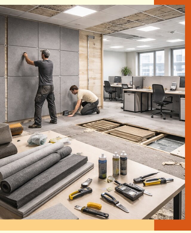 Профессиональная шумоизоляция офиса в мирном от 6824 руб. за м2 | ТепломастерМир