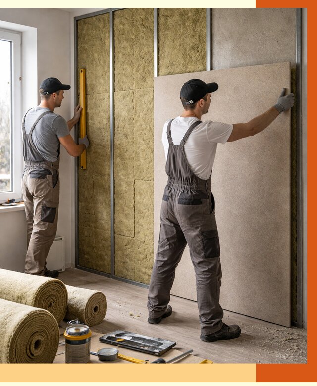 Шумоизоляция стен в мирном от 4549 руб/м2 — звукоизоляция стен под ключ | ТепломастерМир