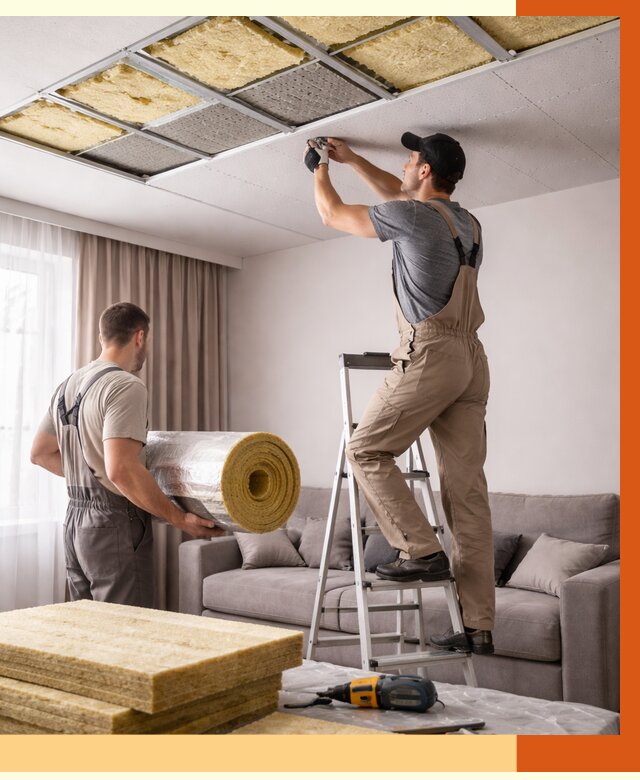 Шумоизоляция потолка в мирном от 2275 руб. под ключ | Профессионально — ТепломастерМир