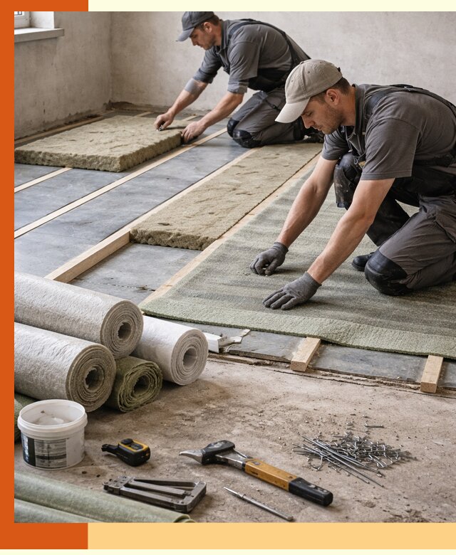 Шумоизоляция пола в мирном — профессиональная звукоизоляция помещений