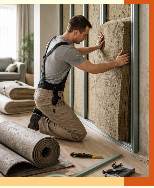 Шумоизоляция перегородок в мирном от 1668 руб. за м2 — ТепломастерМир