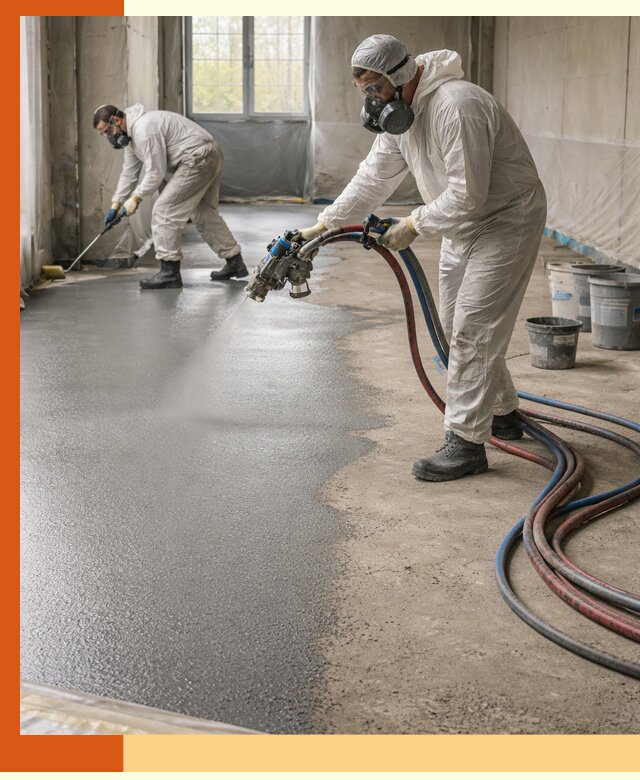 Гидроизоляция полимочевиной полов и конструкций в мирном