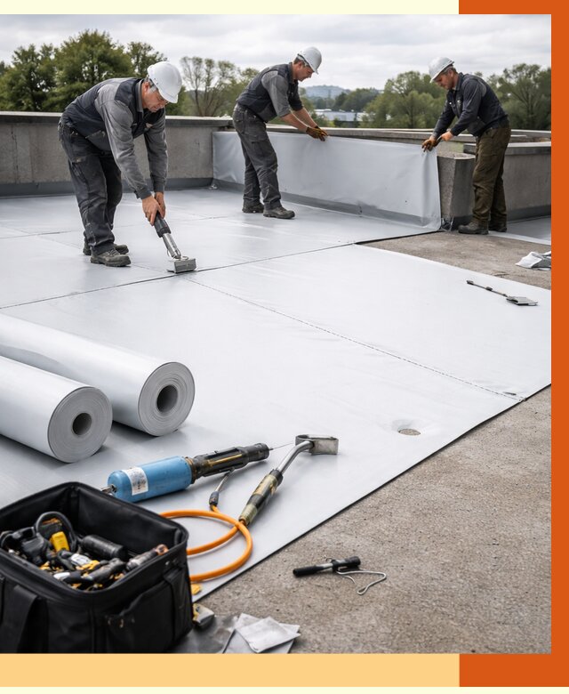 Гидроизоляция мембранной кровли в мирном от 7582 руб./м² — профессионально | ТепломастерМир