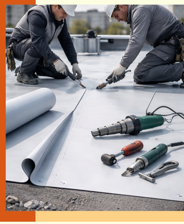 Гидроизоляция мембранной кровли в мирном: монтаж и ремонт быстро