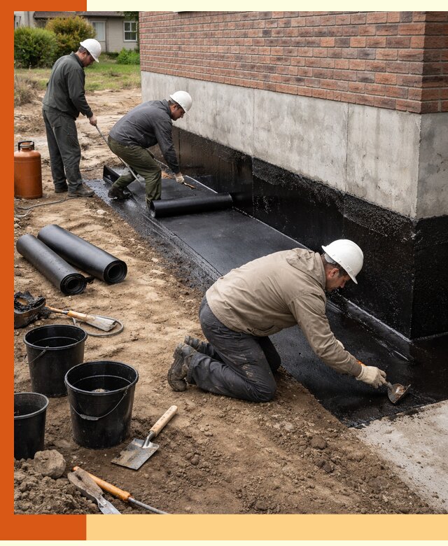 Гидроизоляция фундамента в мирном: надежная защита строений