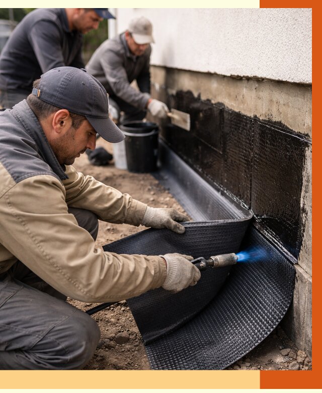 Гидроизоляция цоколя и отмостки в мирном от 8593 руб. — ТепломастерМир