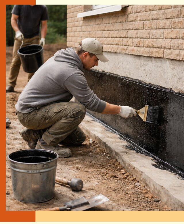 Гидроизоляция цоколя домов и зданий в мирном эффективными методами