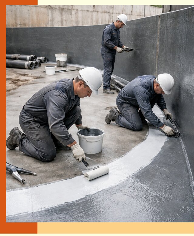 Гидроизоляция резервуара для топлива в мирном