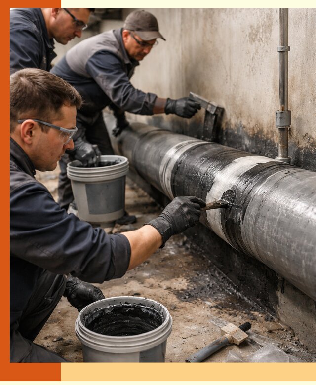 Гидроизоляция труб в мирном — защита и герметизация коммуникаций