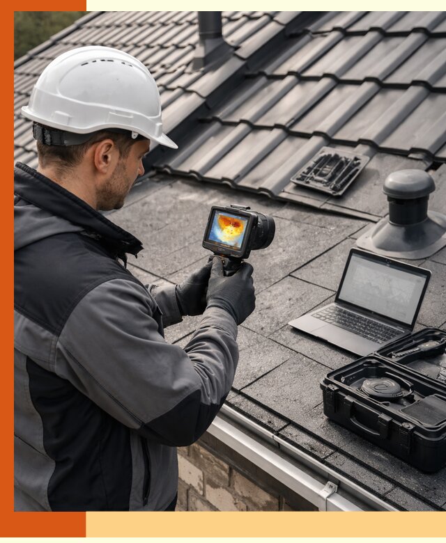 Тепловизионное обследование кровли в мирном для выявления дефектов