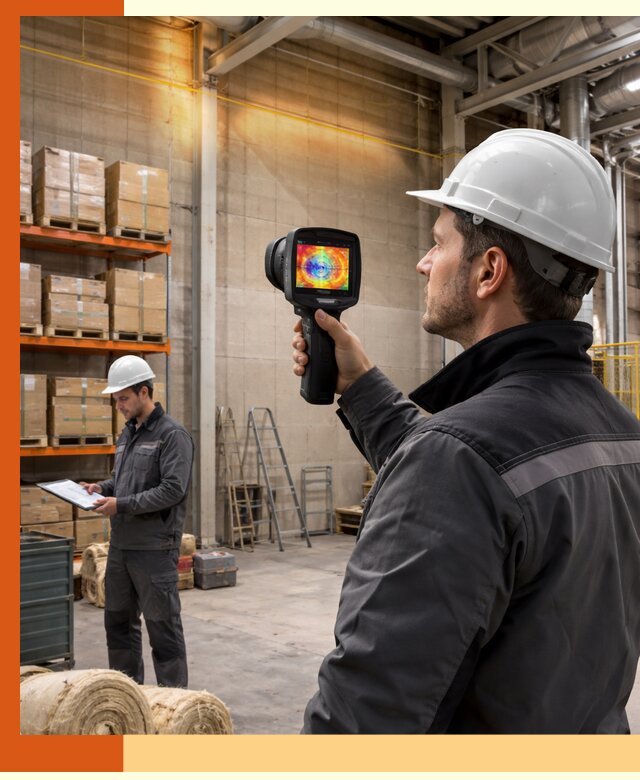Тепловизионное обследование склада и выявление утечек в мирном