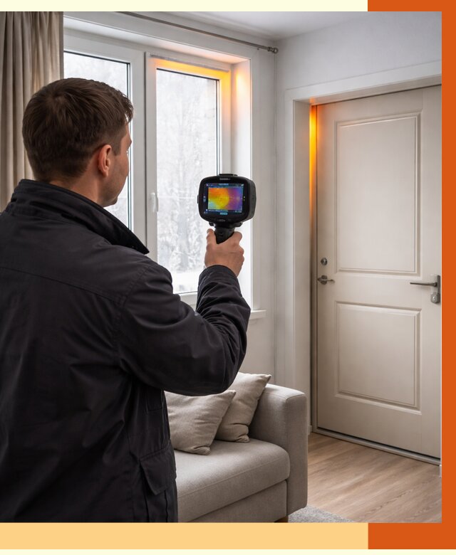 Тепловизионное обследование окон и дверей в мирном от 4549 руб. | ТепломастерМир
