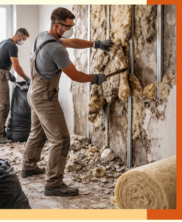 Демонтаж старого утеплителя в мирном от 3538 руб. — работы под ключ | ТепломастерМир