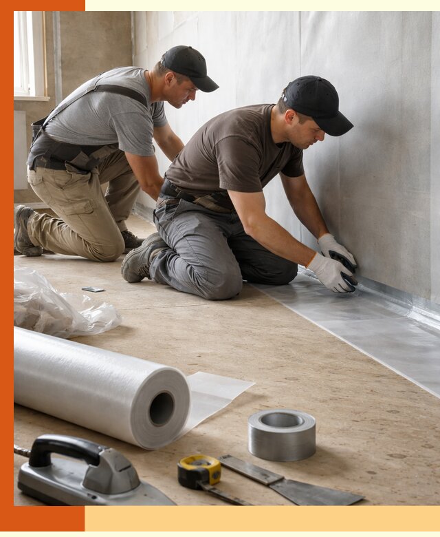 Монтаж пароизоляции для дома и помещений в мирном