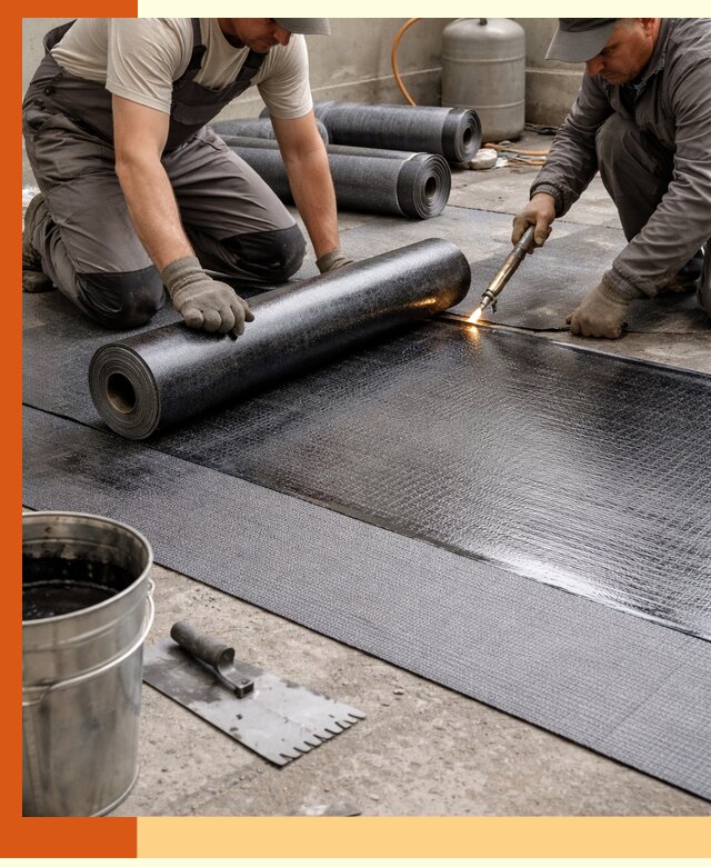 Монтаж гидроизоляционной мембраны в мирном для зданий и конструкций