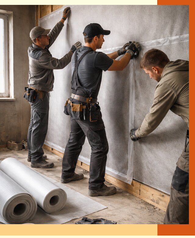 Монтаж ветроизоляции в мирном от 4549 руб./м2 — профессионально | ТепломастерМир