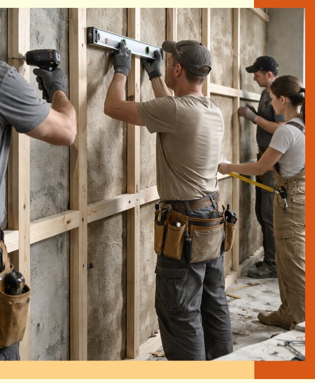 Монтаж обрешетки под утепление в мирном от 1163 руб/м² | Заказать у ТепломастерМир