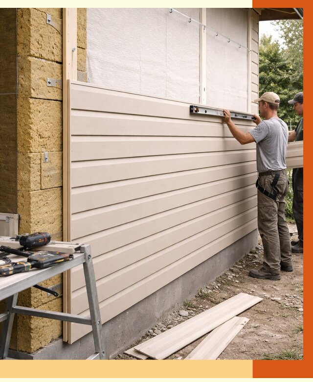 Монтаж сайдинга после утепления в мирном от 1870 руб. — обшивка и облицовка | ТепломастерМир